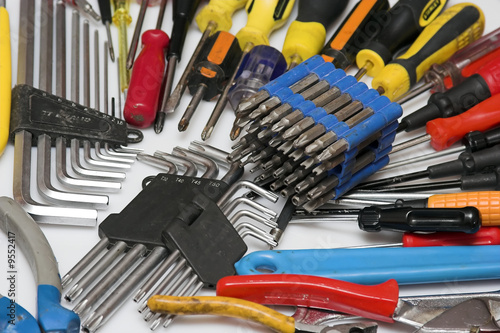 A set of tools - isolated on white