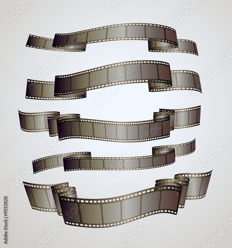 film strip banners - vector