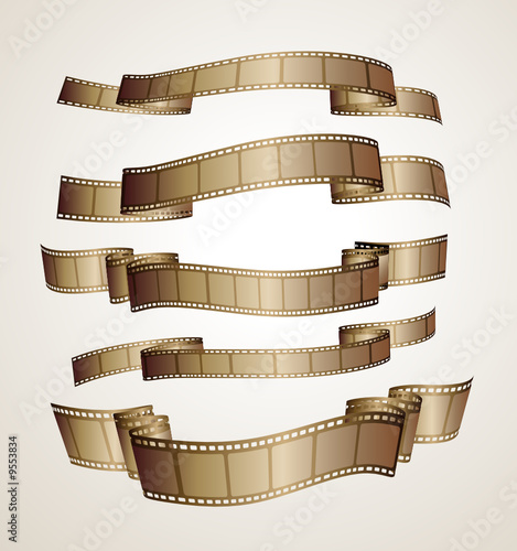 film strip banners - vector
