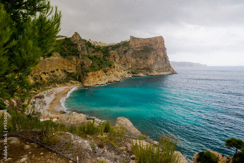 Beautiful beach in mountains, Costa Blanka, Spain Beautiful beach in mountains, Costa Blanka, Spain