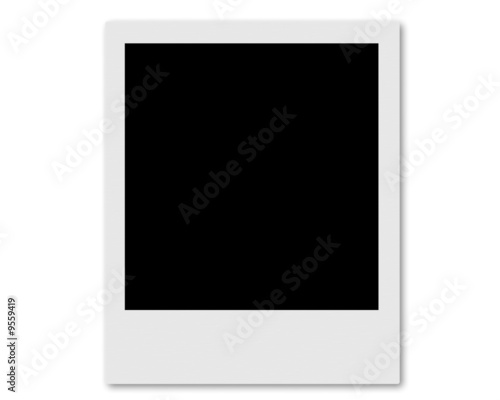 Blank Polaroid card with soft shadow, hi-res