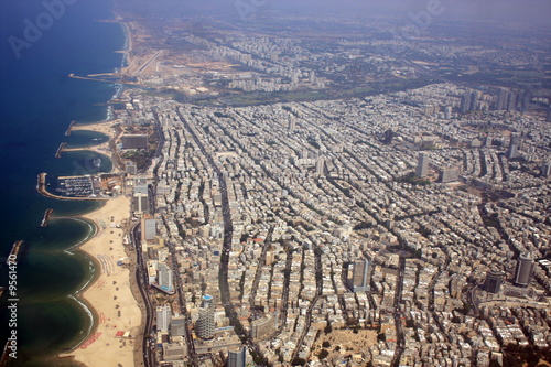 Aerial view of the Tel Aviv coastline
