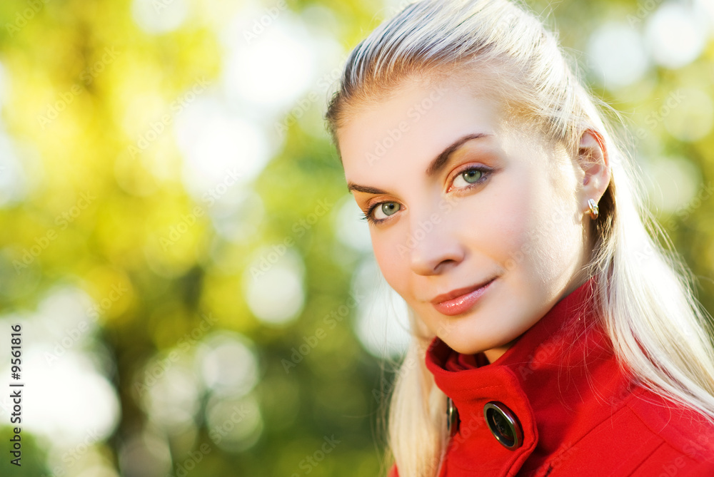 Beautiful romantic blond close-up portrait Beautiful romantic blond close-up portrait