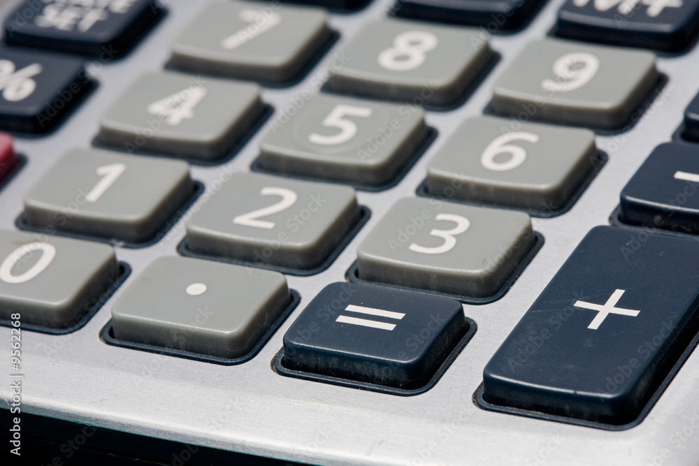 Keys calculator -Shallow depth of field-