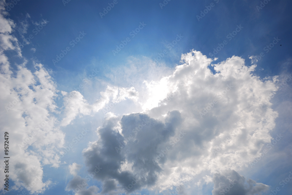 The Blue Sky and Clouds background