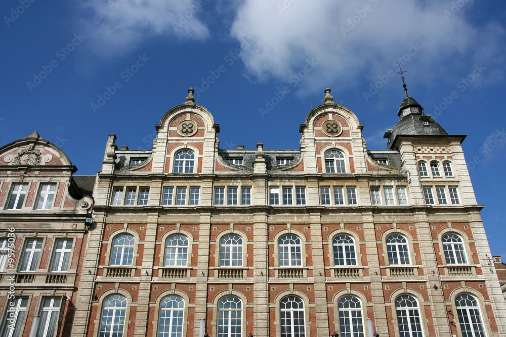 Naklejka premium Typical building in a Belgian town: Leuven, Belgium