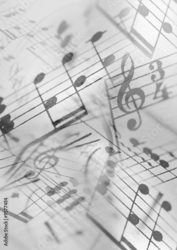 A Photocomposition of musical notation, suitable for background