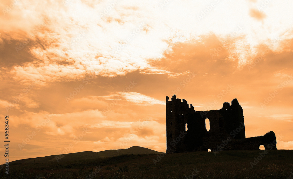 Fototapeta premium A castle at sunset
