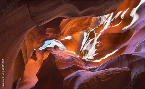 Shone orange and violet colors a canyon of 