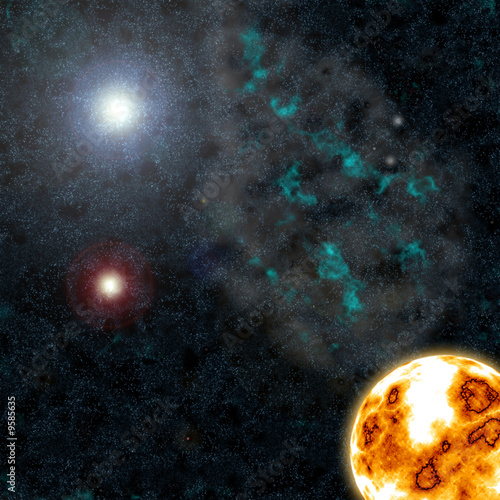 Fototapeta Naklejka Na Ścianę i Meble -  Space Field in a different galaxy