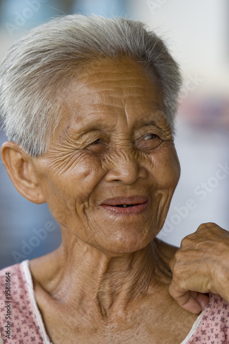 Portrait einer alten Asiatin, Frau von Thailand