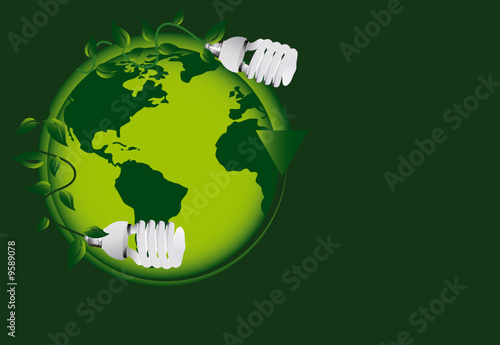 planète verte et éclairage respectueux de la nature