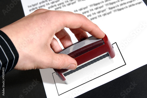 Tampon encreur accord validation cachet