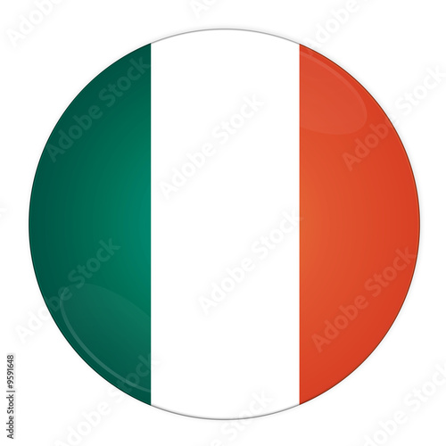 Free Download Abstract illustration: button with flag from Ireland country - GFXLoad