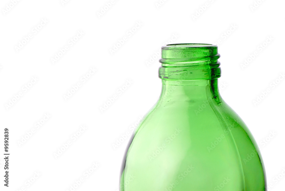 empty bottle green color isolated on white background empty bottle green color isolated on white background