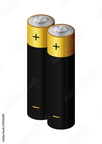 two Batteries, power energy photo