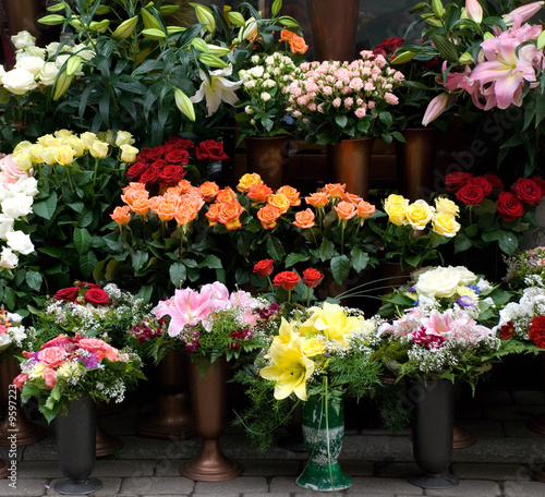 Street Business - Flower Booth, Riga Latvia © bright