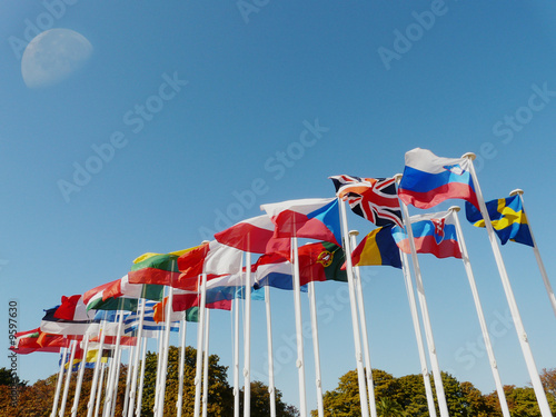 Schilderij op canvas europe-drapeau-union