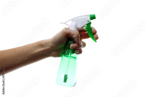 Cleaning supplies in the hand