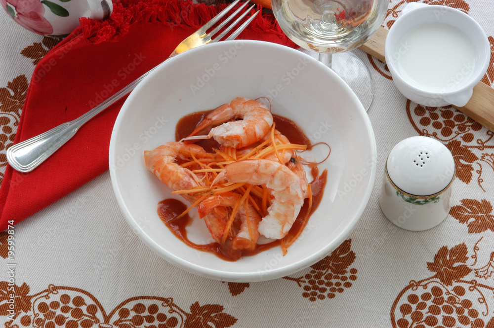 Cocktail di scampi - Antipasti di pesce Emilia Romagna Cocktail di scampi - Antipasti di pesce Emilia Romagna
