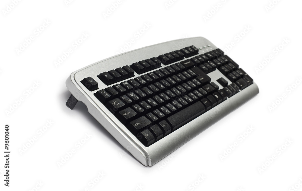 Silver keyboard isolated on the white background Silver keyboard isolated on the white background