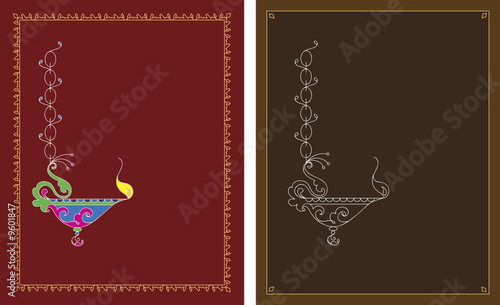 Diwali festival background with space for text