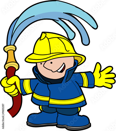 Illustration of fireman