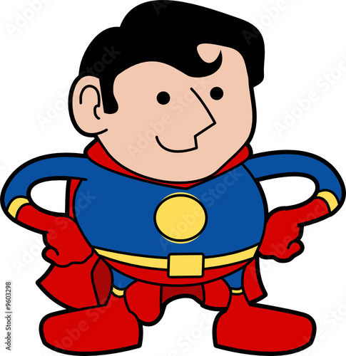 Illustration of superhero