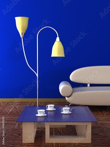 Interior of a living room. ...