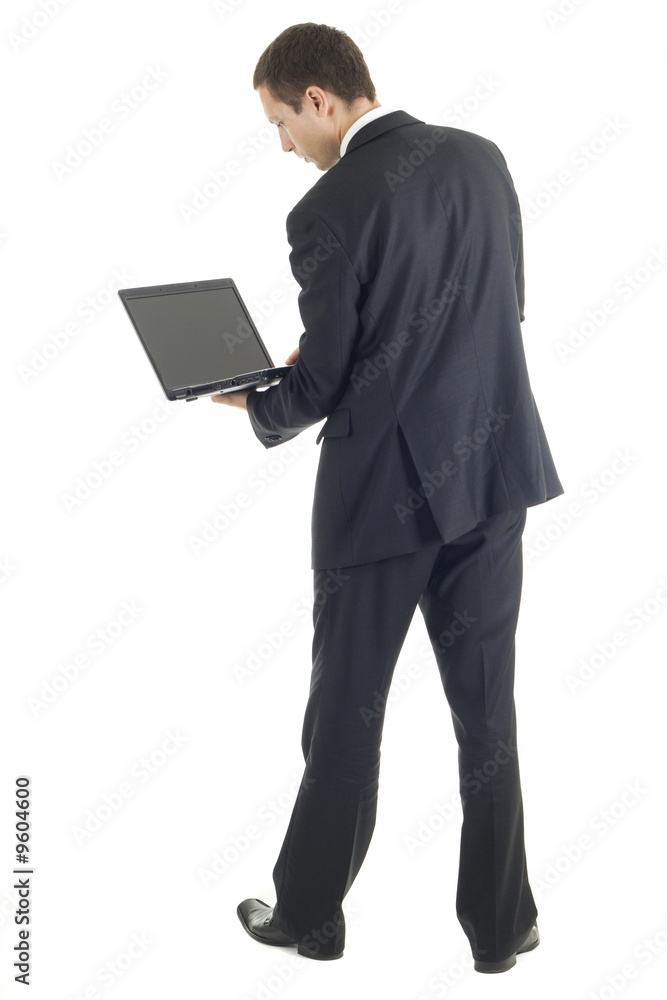 Young businessman holding notebook Young businessman holding notebook