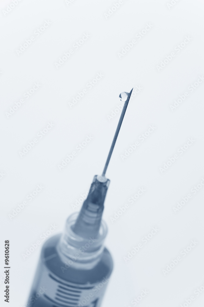 Syringe close up shot for background