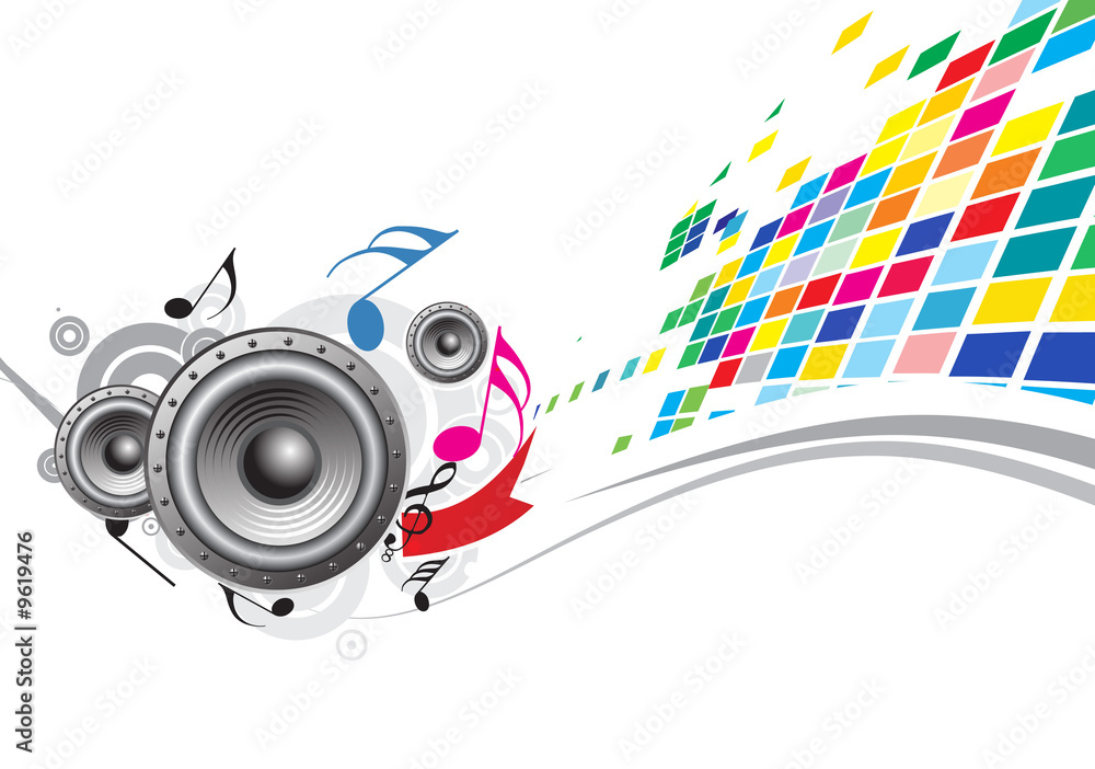 Obraz premium abstract Music theme with sample test