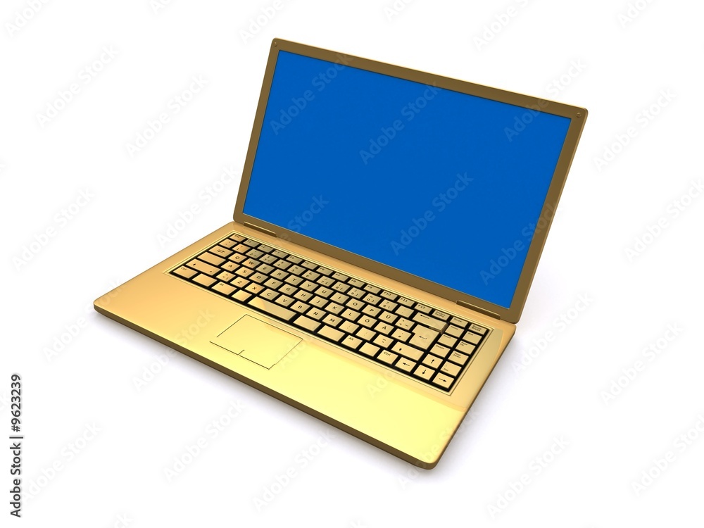 goldener laptop