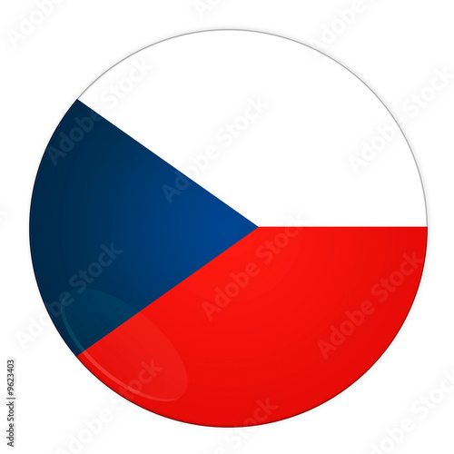 Free Download Button with flag from Czech Republic country - GFXLoad
