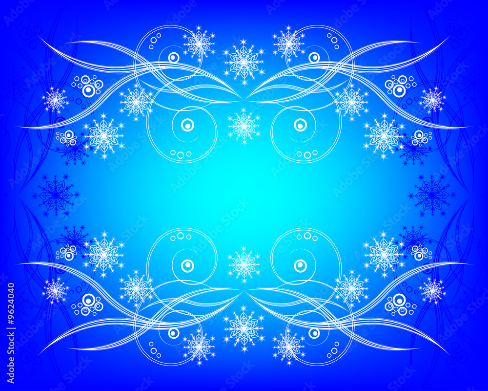 Snowflakes  Christmas and New Year background