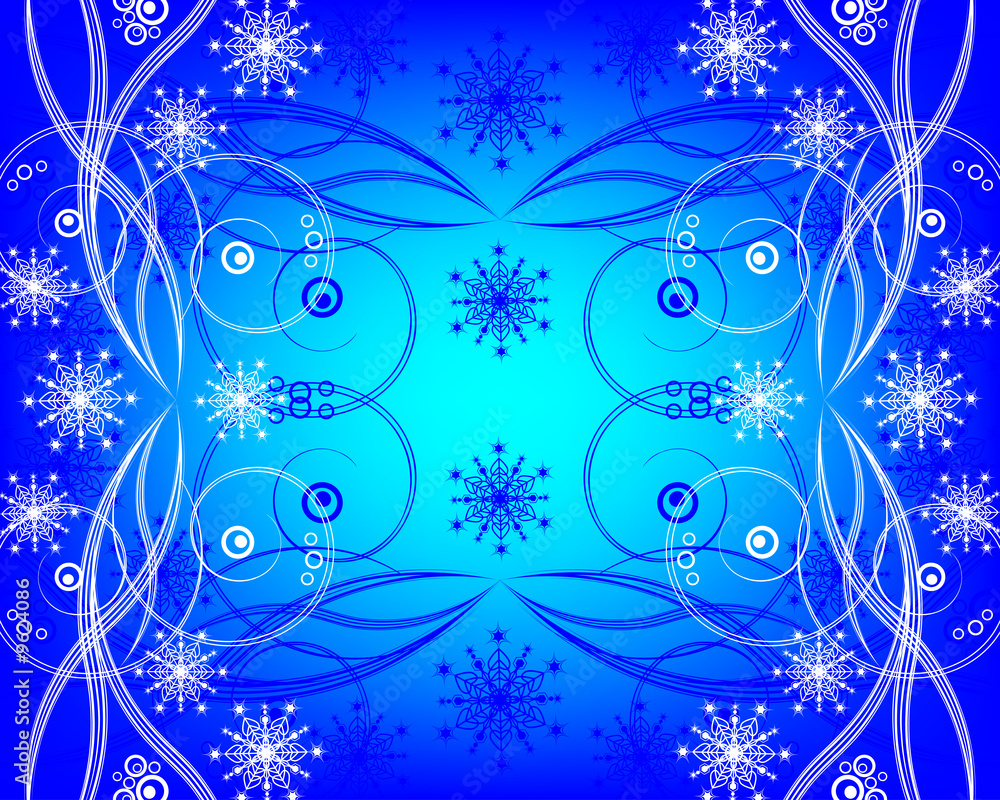 Snowflakes  Christmas and New Year background