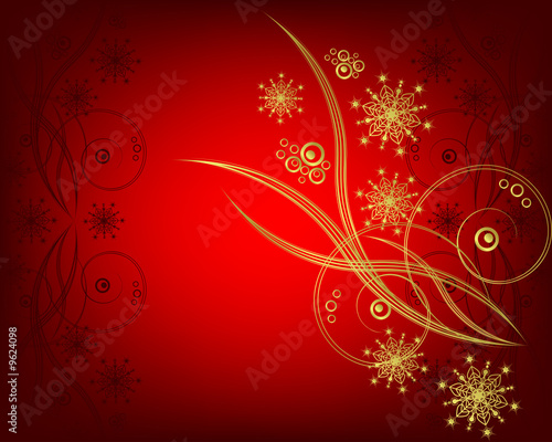 Snowflakes Christmas and New Year background