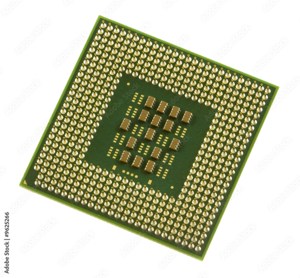 a green and gold computer processor chip a green and gold computer processor chip