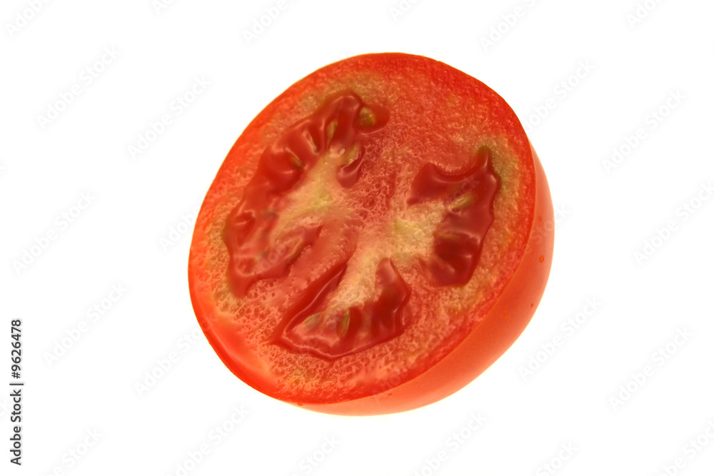 An isolated tomato on a white background An isolated tomato on a white background