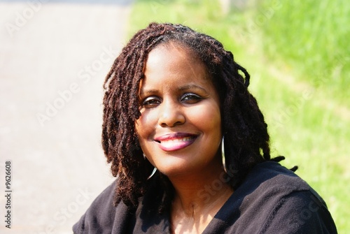 Canvas-taulu African American Woman with Dreadlocks