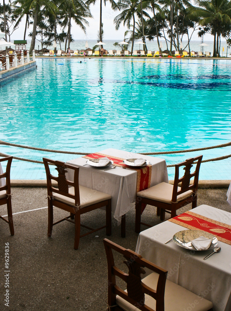 Fototapeta premium Resort with pool.