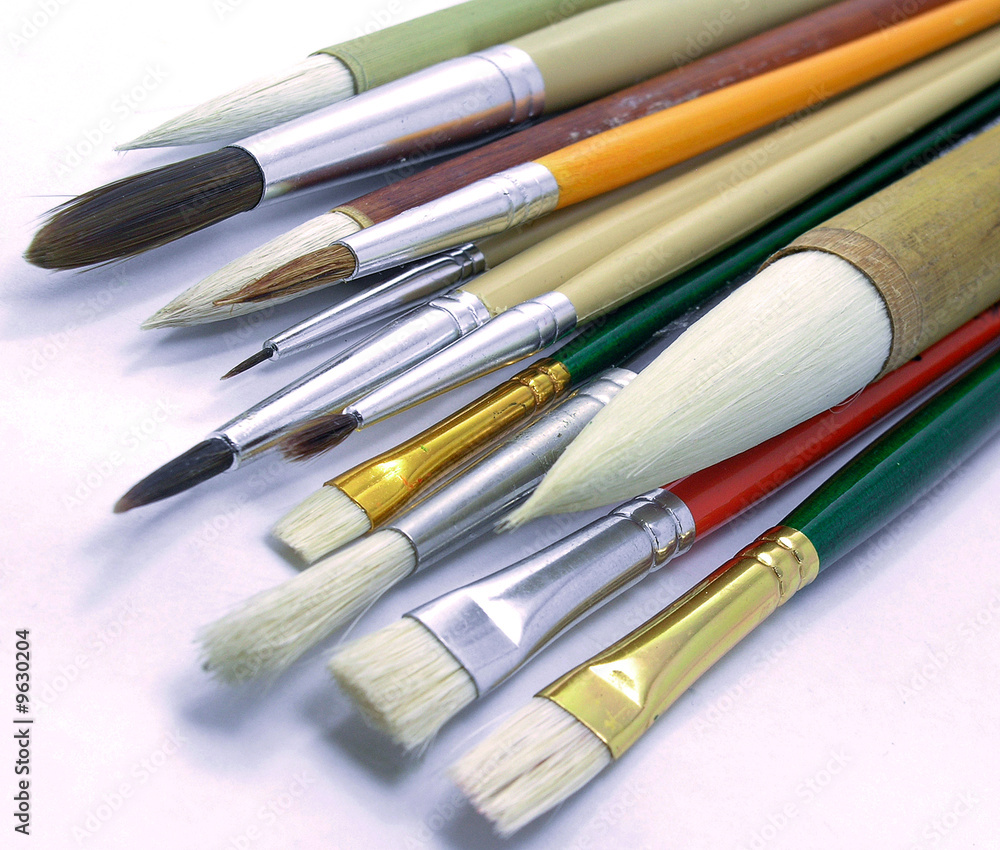a selection of paint brushes