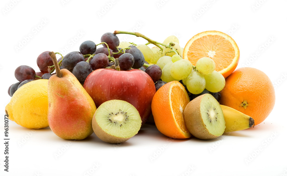 mixed fruit studio isolated over white mixed fruit studio isolated over white