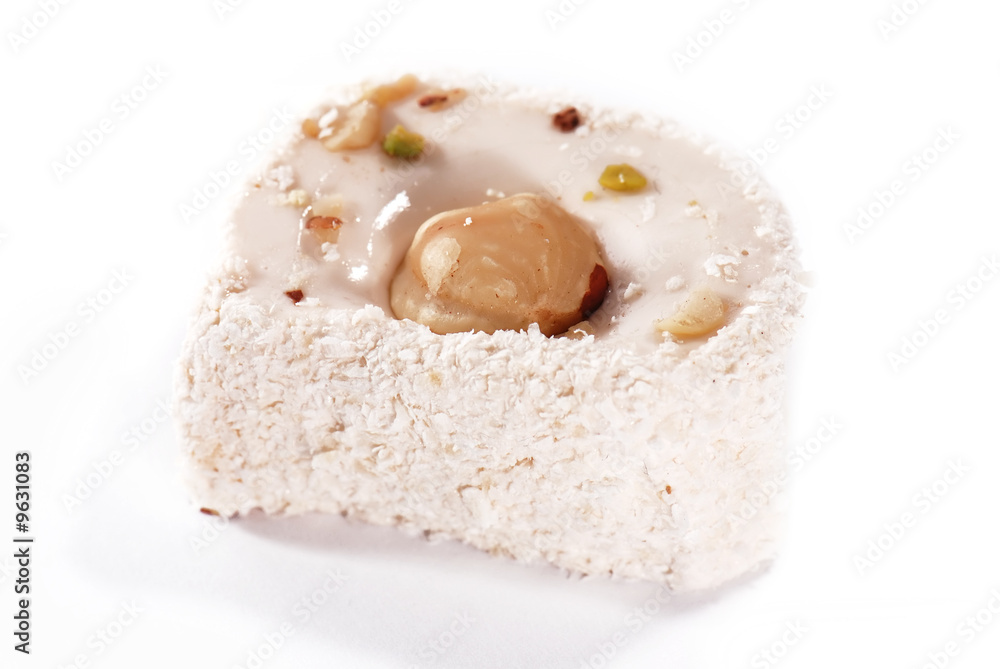Turkish delight sweet in close-up Turkish delight sweet in close-up