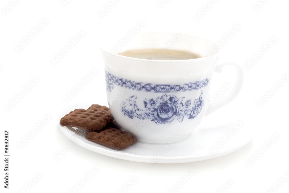 Coffee cup over white Coffee cup over white