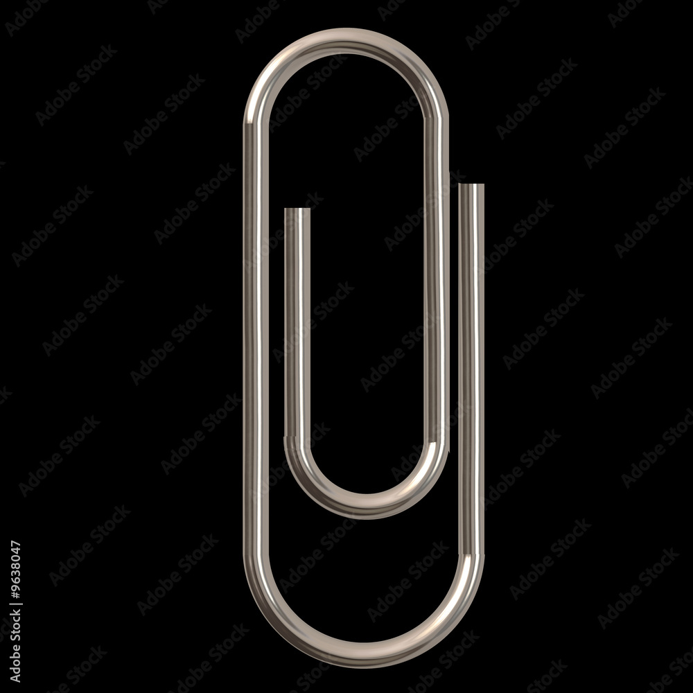 Paperclip Clip Art isolated on a black background Paperclip Clip Art isolated on a black background