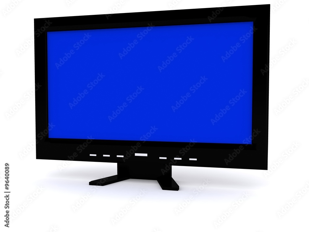 LCD monitor. technology office. 3D LCD monitor. technology office. 3D