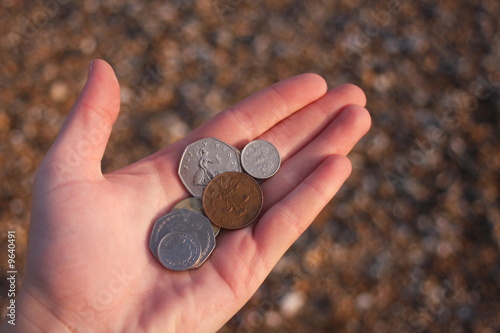coins in hand