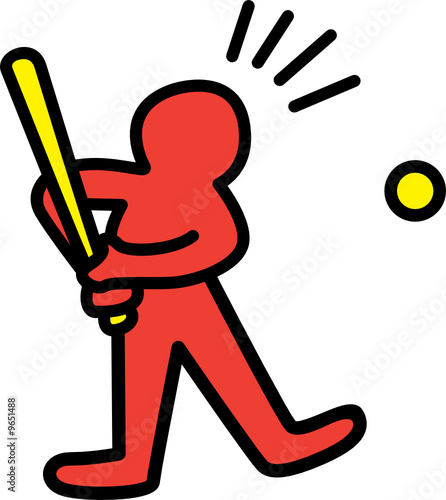 baseball stick player