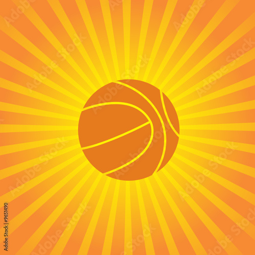 basketball in background